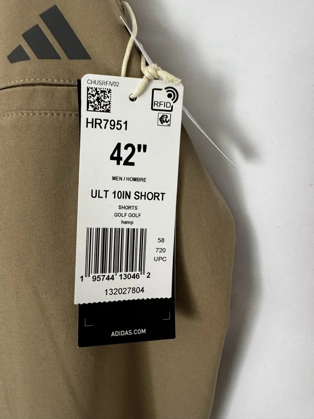 adidas Ultimate365 10 Inch Golf Shorts Tan Mens 42 NWT